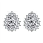 Boucles d’oreilles 2 carat Zircon en Argent rhodié 925